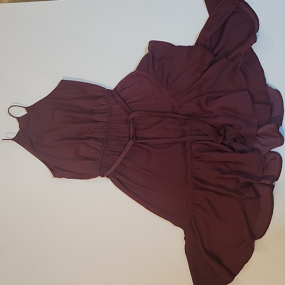 LOFT Red Asymmetrical Halter Sundress - Picture 2 of 9